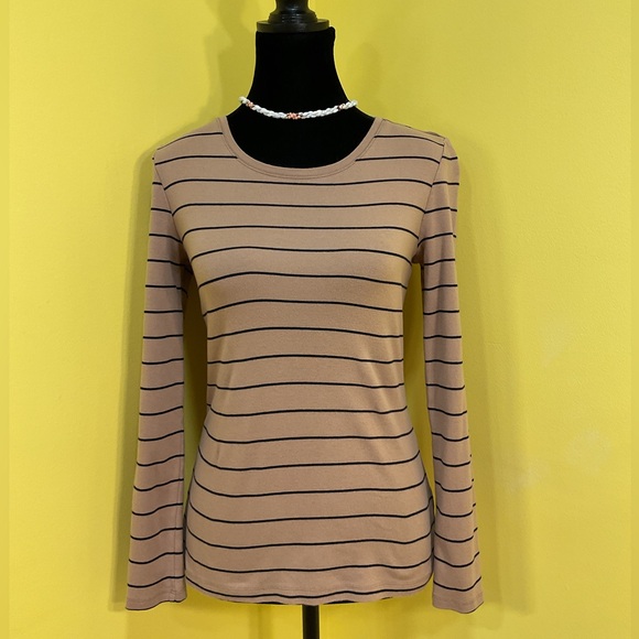 New Directions Tops - New Directions Weekend Striped Long-Sleeved Crew Neck T-shirt Size Small